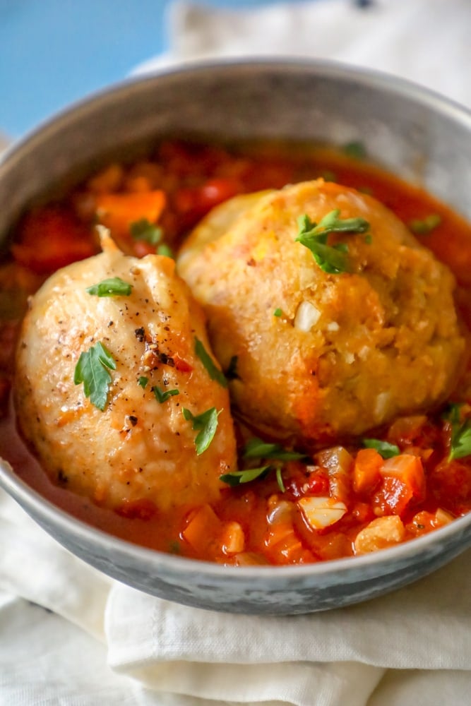 Sofrito-Crusted Chicken with Mofongo