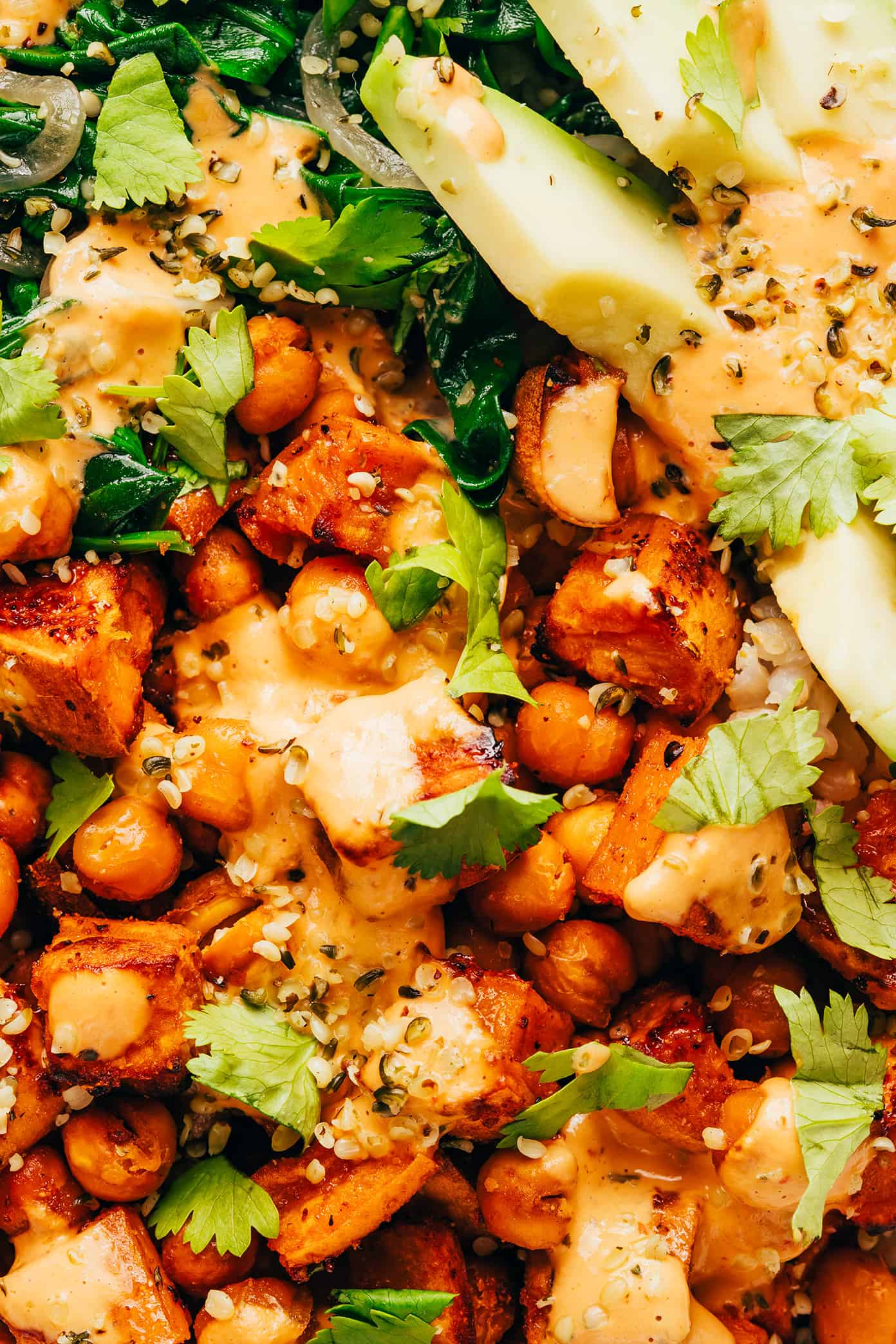 Roasted Harissa-Spiced Chickpea and Sweet Potato Bowl