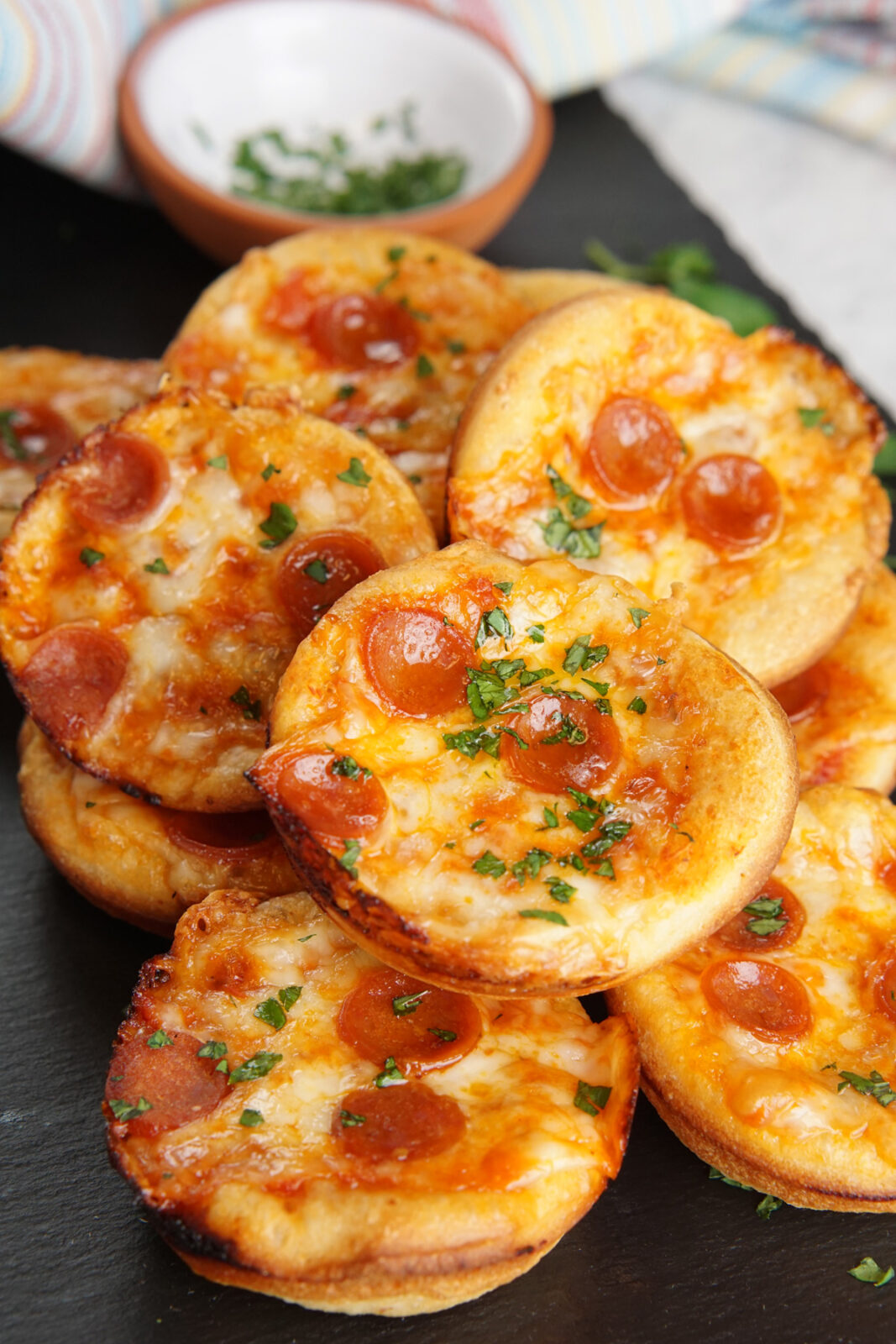 Family Fun Center Mini Pizza Bites with Herb Parmesan
