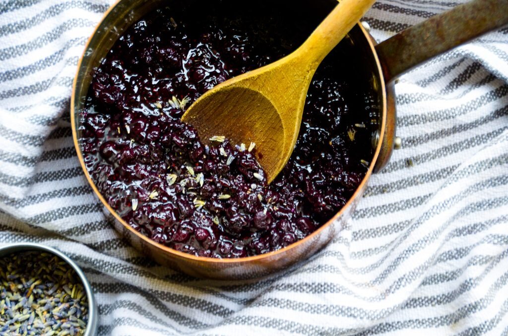 Lavender Honey Compote with Yogurt