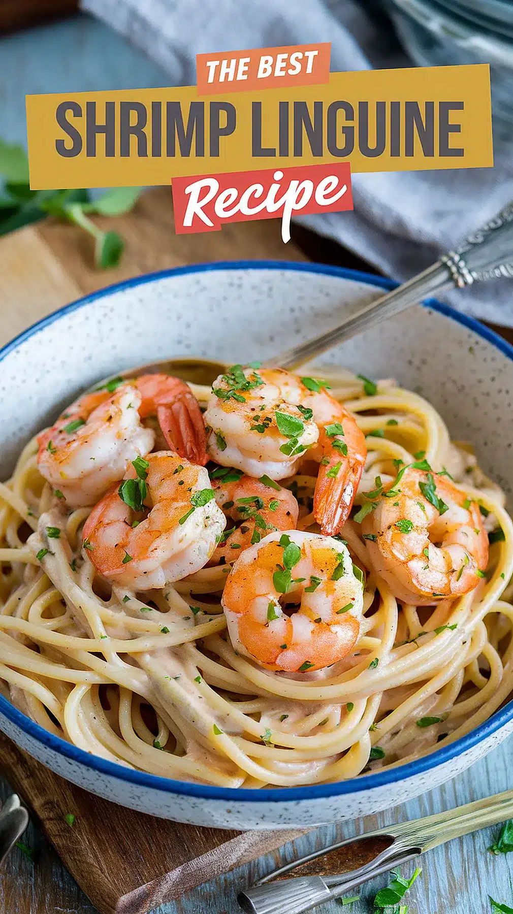 One-Pan Shrimp and Linguine with Garlic Butter