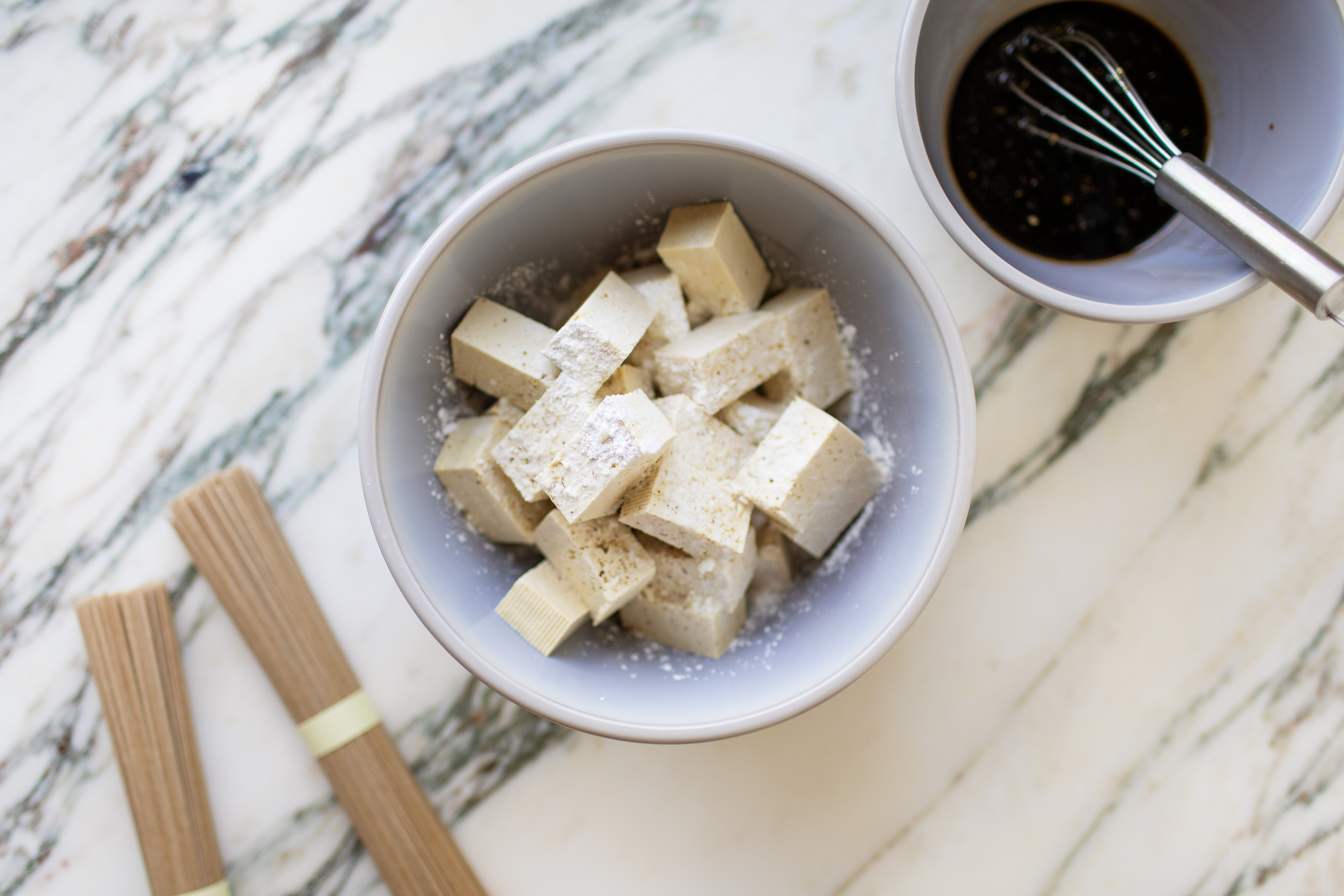 Quick Soba Noodles with Tofu and Bok Choy