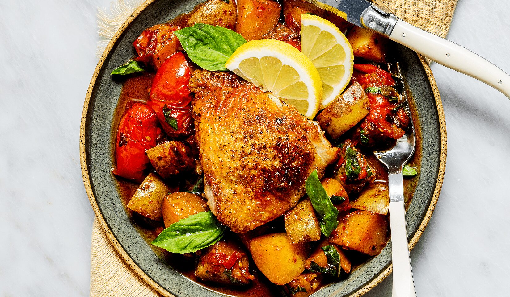 One-Pot Lemon-Dill Chicken and Baby Potatoes