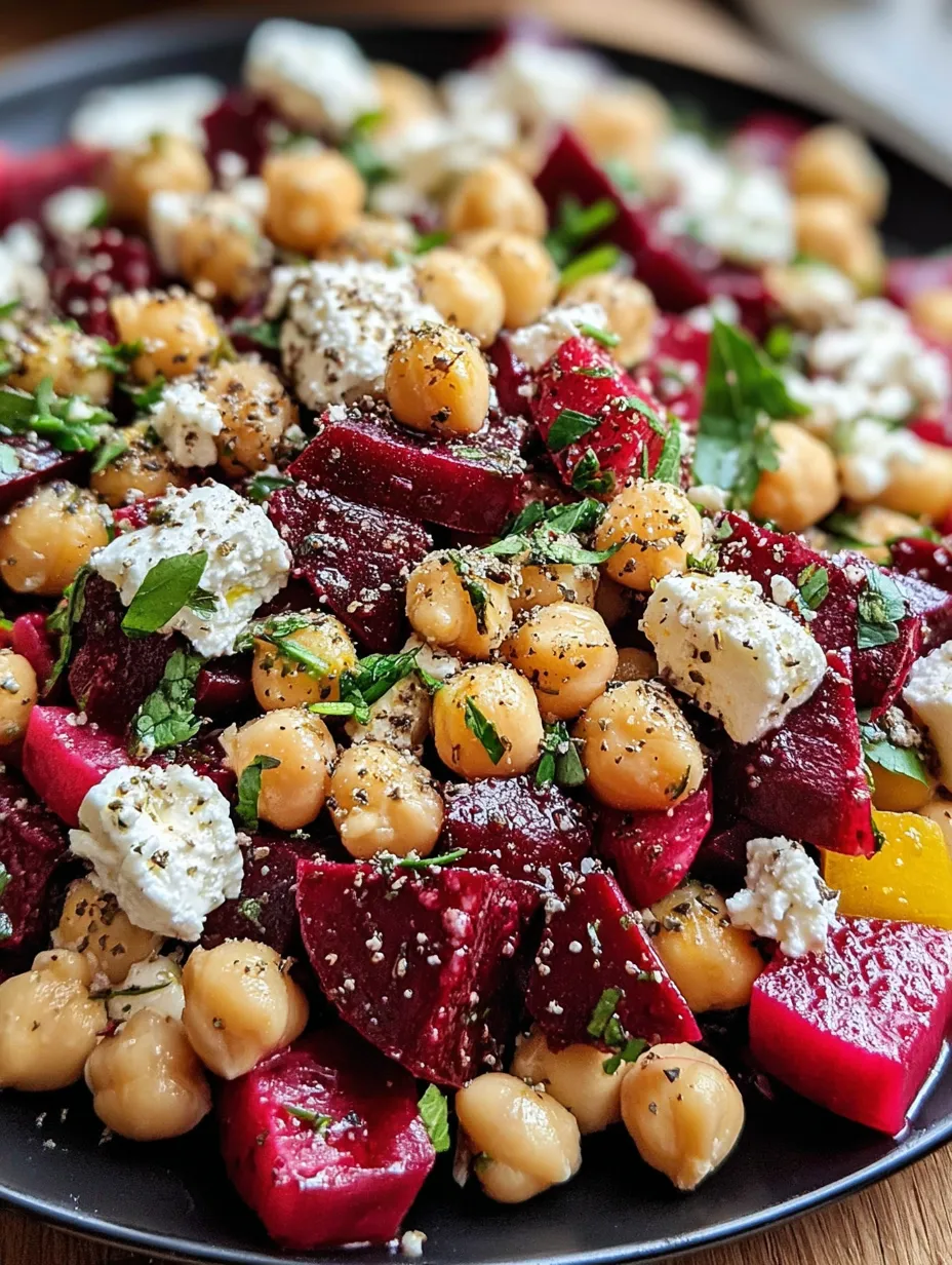 Chickpea and Roasted Beet Salad with Citrus Vinaigrette