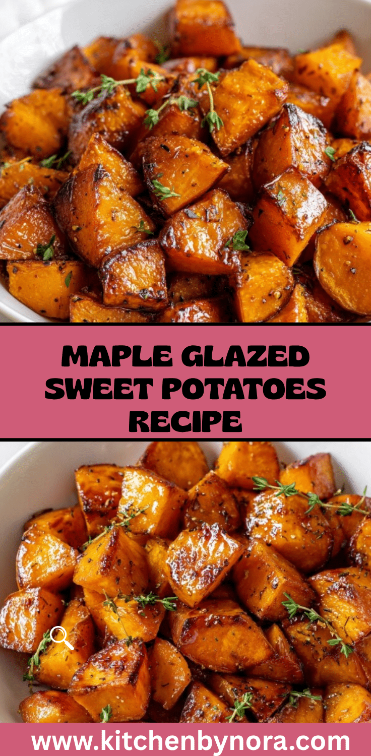 Maple-Glazed Roasted Sweet Potatoes with Thyme