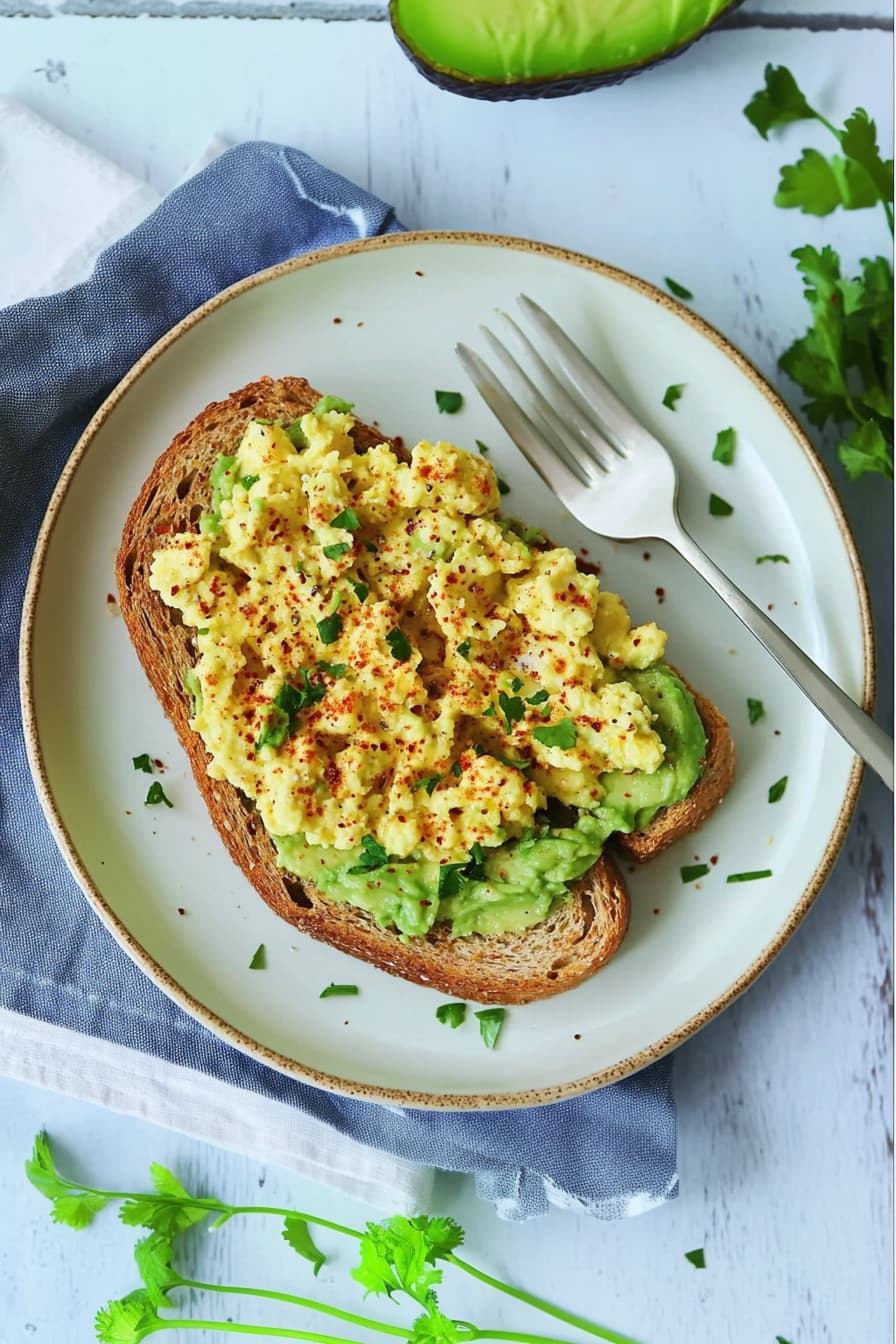Savory Bacon and Scrambled Eggs with Avocado