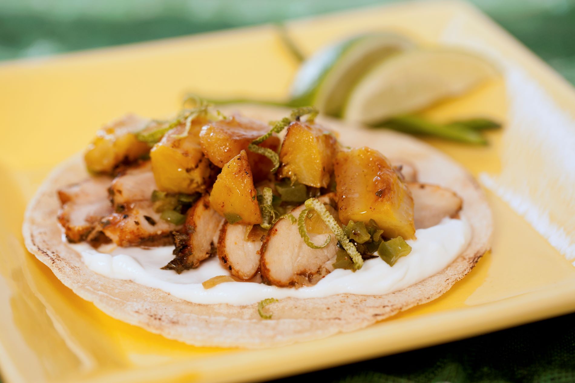 Mojo-Marinated Chicken Thighs with Caramelized Plantains