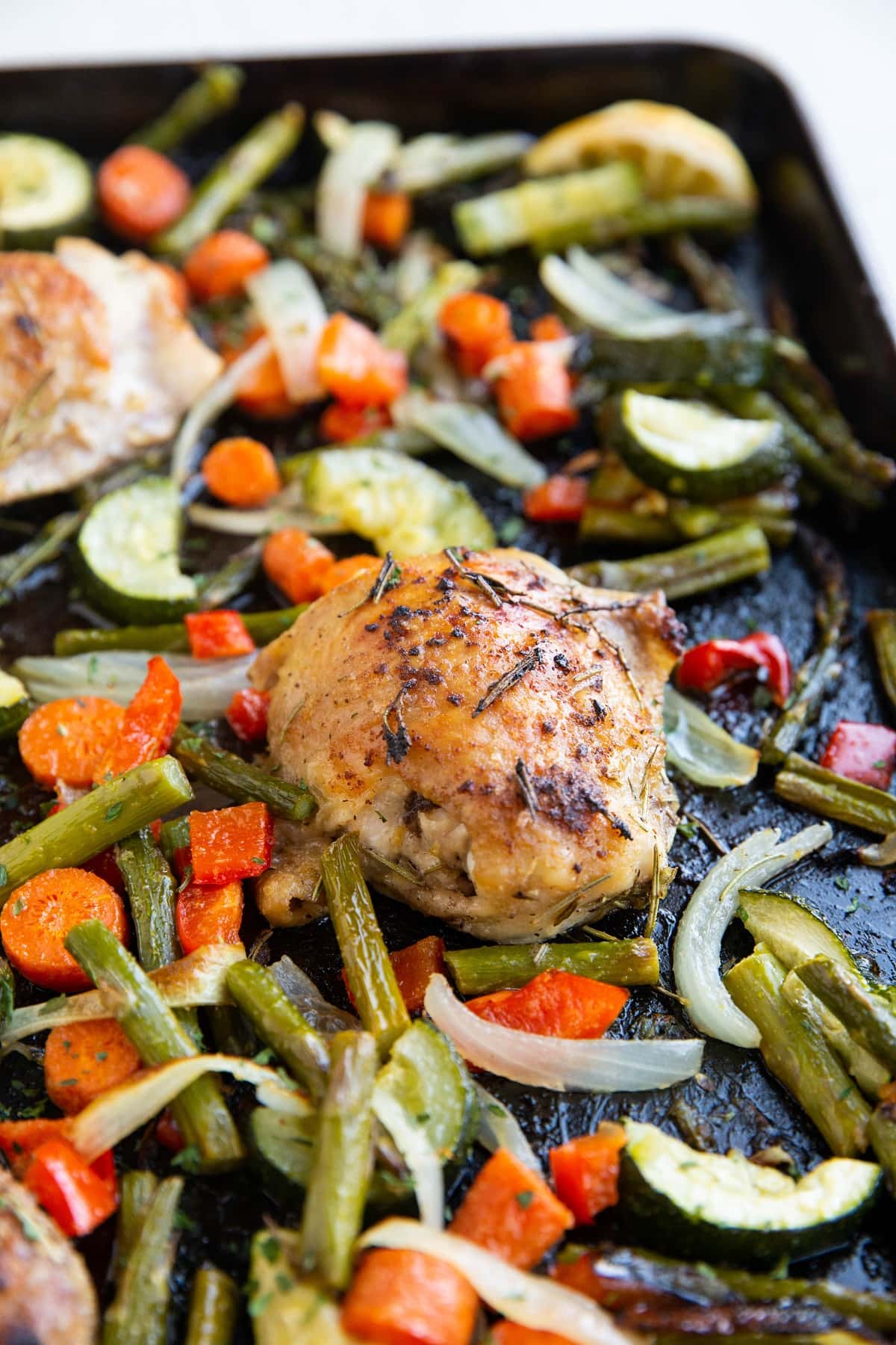 Lemon-Garlic Sheet Pan Chicken with Roasted Vegetables