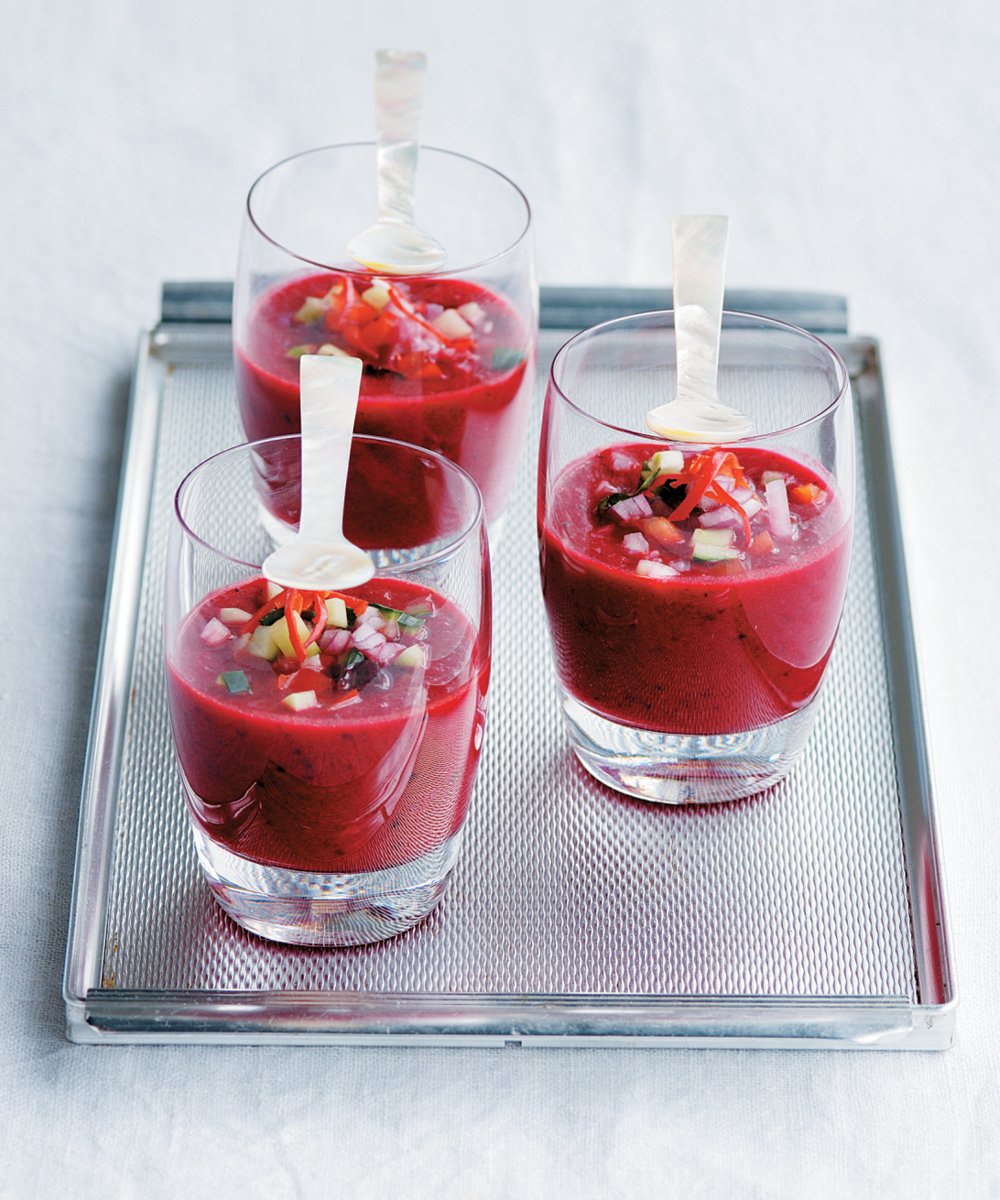 Beetroot and Apple Gazpacho with Mint
