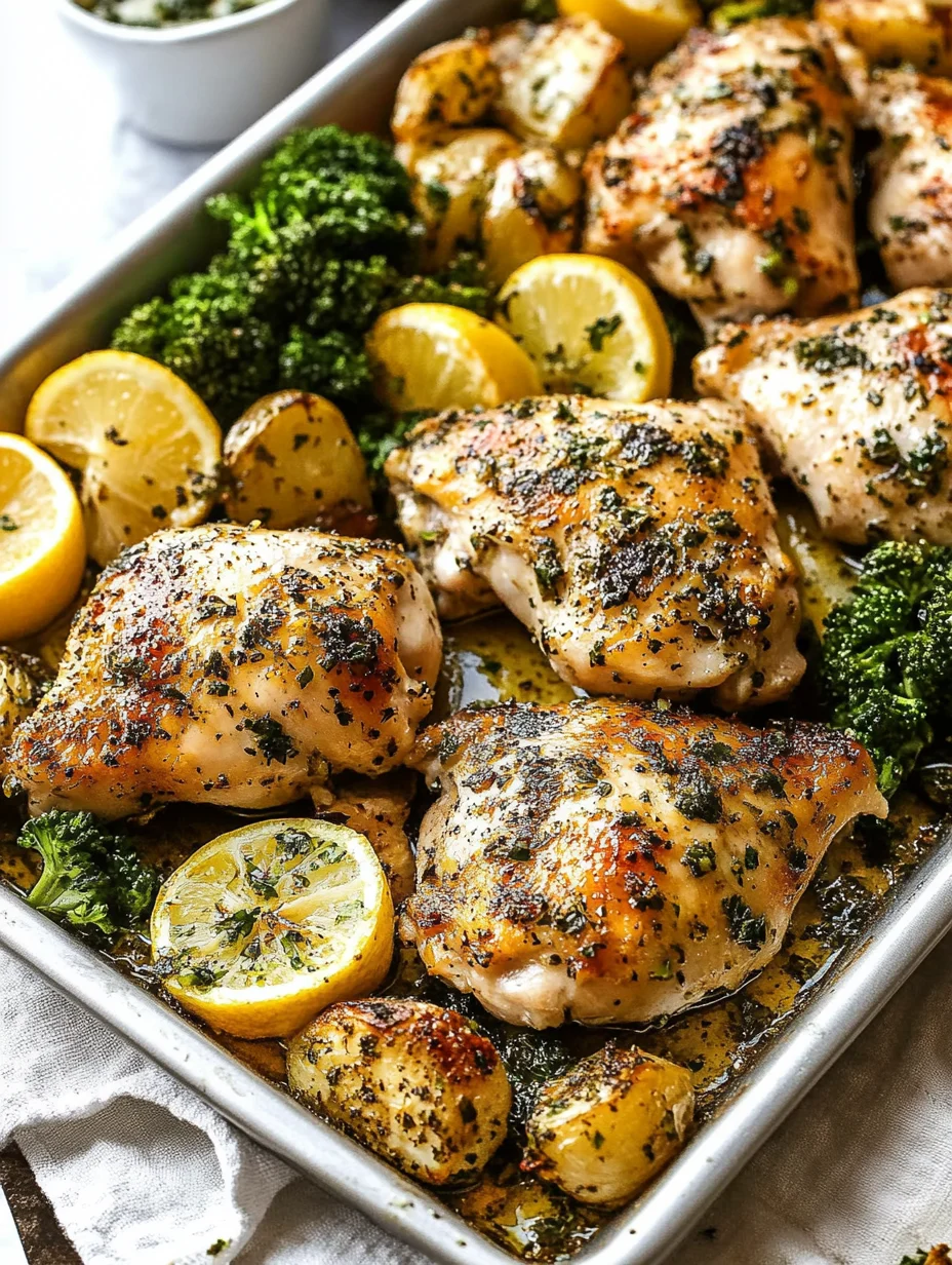 Herb-Crusted Chicken Thighs with Lemon-Garlic Sauce