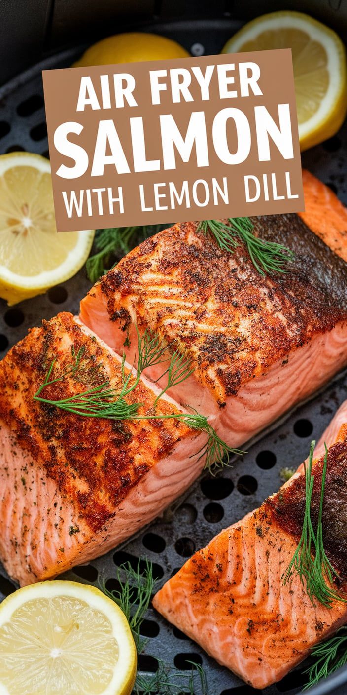 Air-Fried Salmon with Dill and Lemon