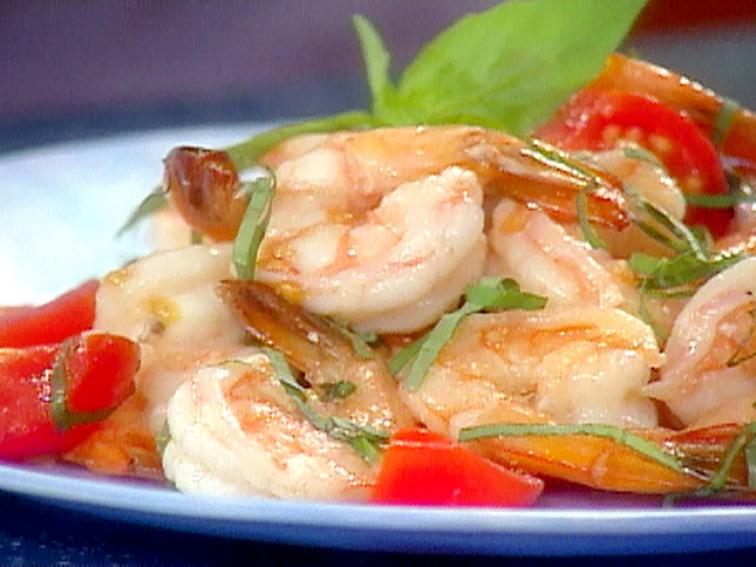Sautéed Shrimp with Cherry Tomatoes and Fresh Basil