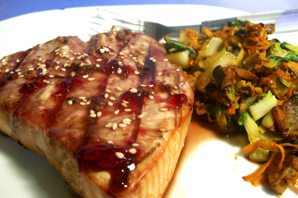 Crispy Soy-Glazed Salmon with Bok Choy and Ginger