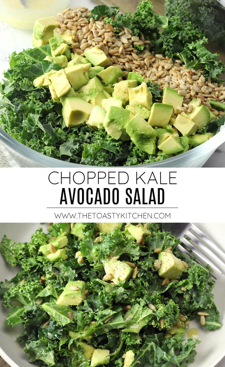 Tossed Kale and Avocado Salad with Lemon-Garlic Vinaigrette