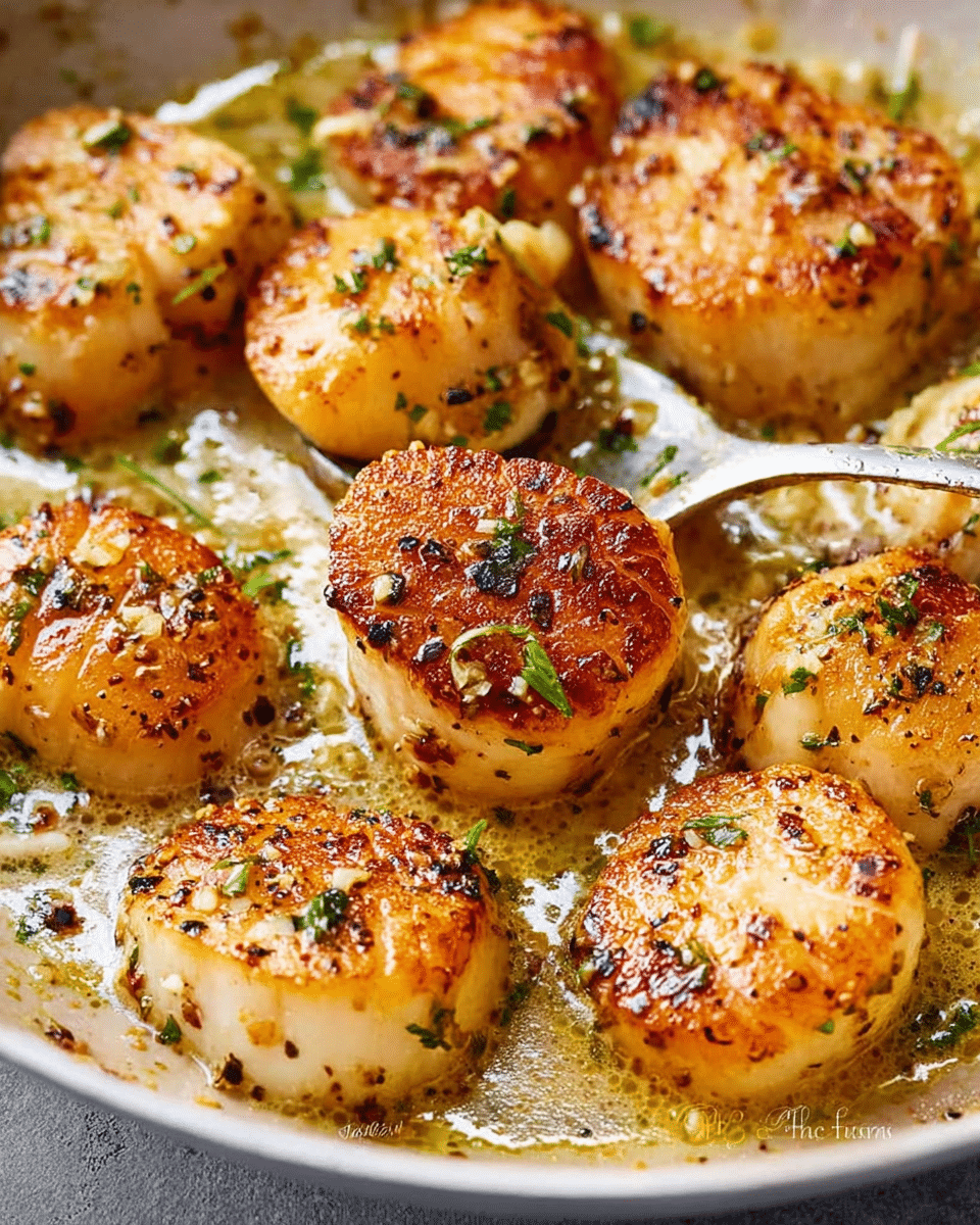 Lemon-Garlic Pan-Seared Scallops with Asparagus