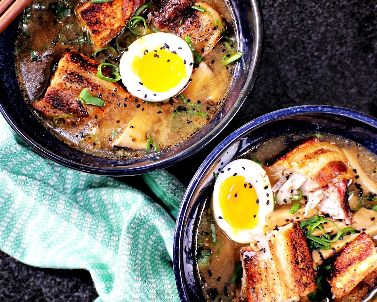 Authentic Ramen Noodles with Pork Belly