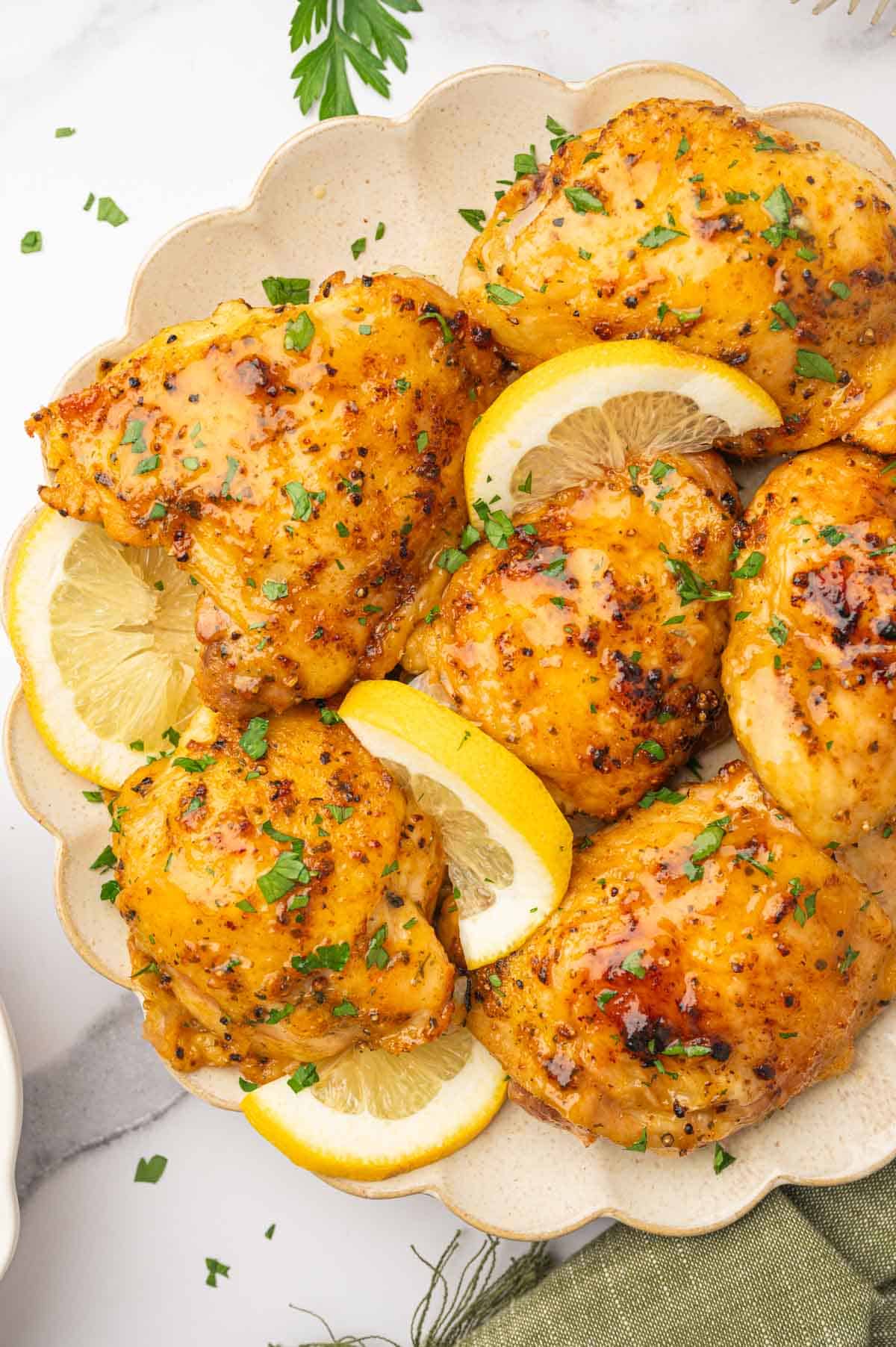 Pan-Seared Chicken Thighs with Lemon-Pepper Herb Crust