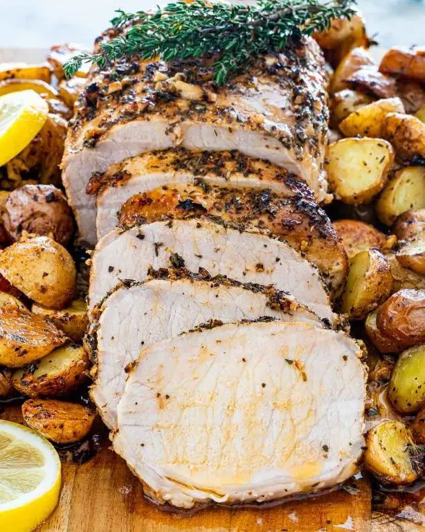 Lemon-Pepper Pork Tenderloin with Root Vegetable Medley