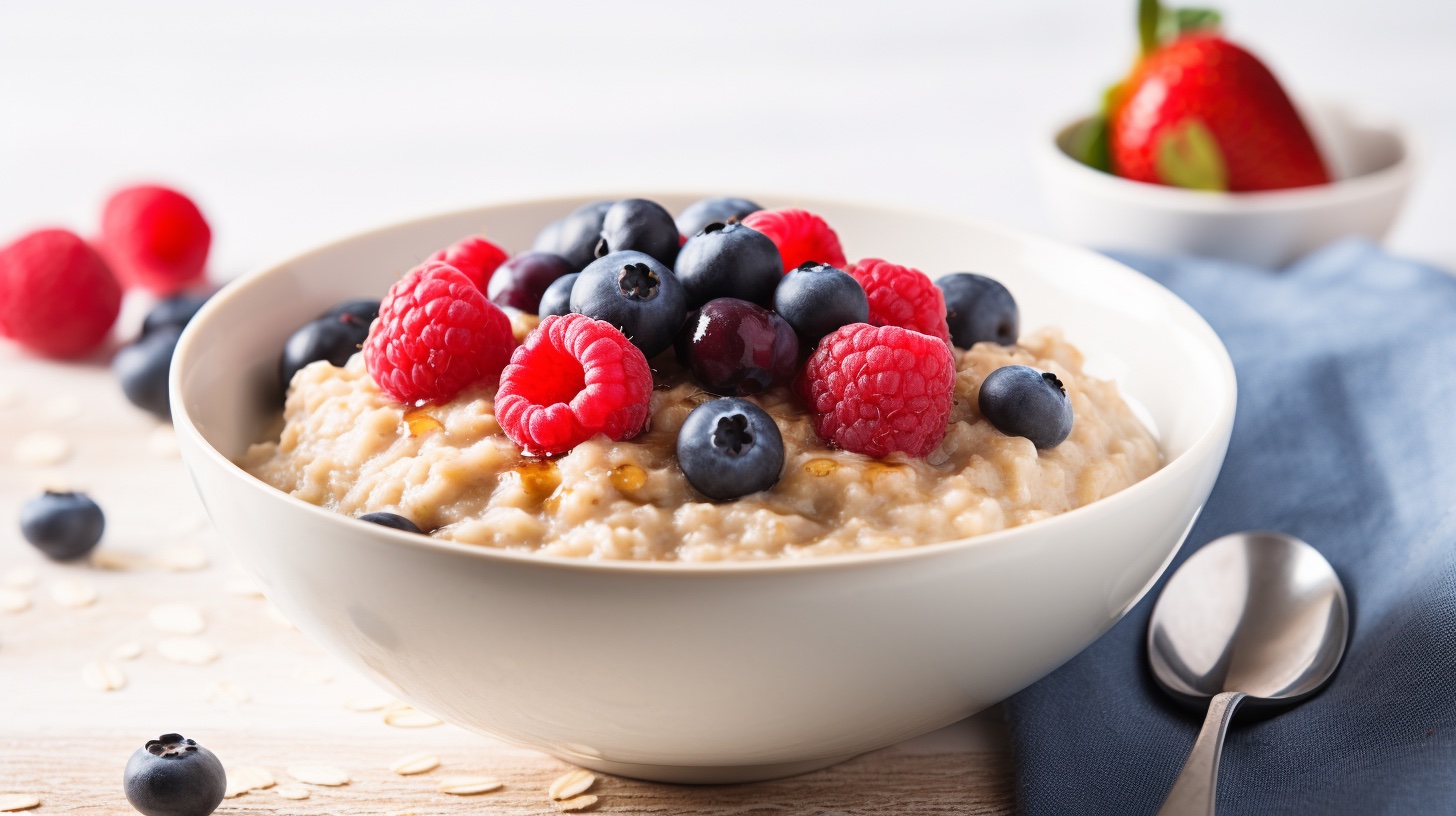 Maple-Bacon Oatmeal with Fresh Berries