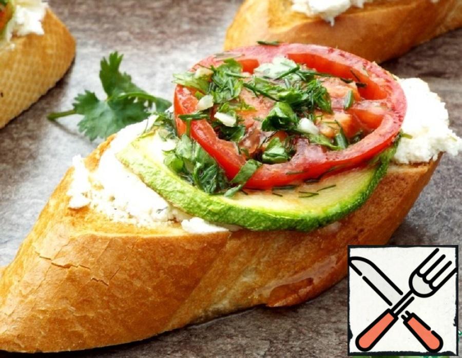 Tomato-Basil Bruschetta with Grilled Zucchini