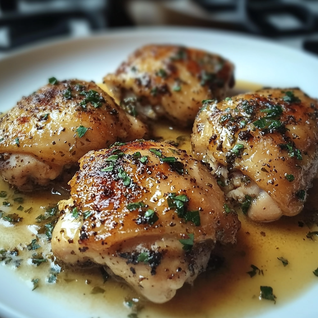 Garlic-Parsley Chicken Thighs with Brown Butter