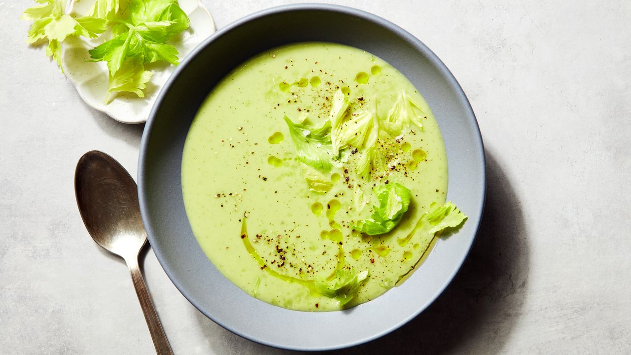 Celery and Lemon Soup with Fresh Dill