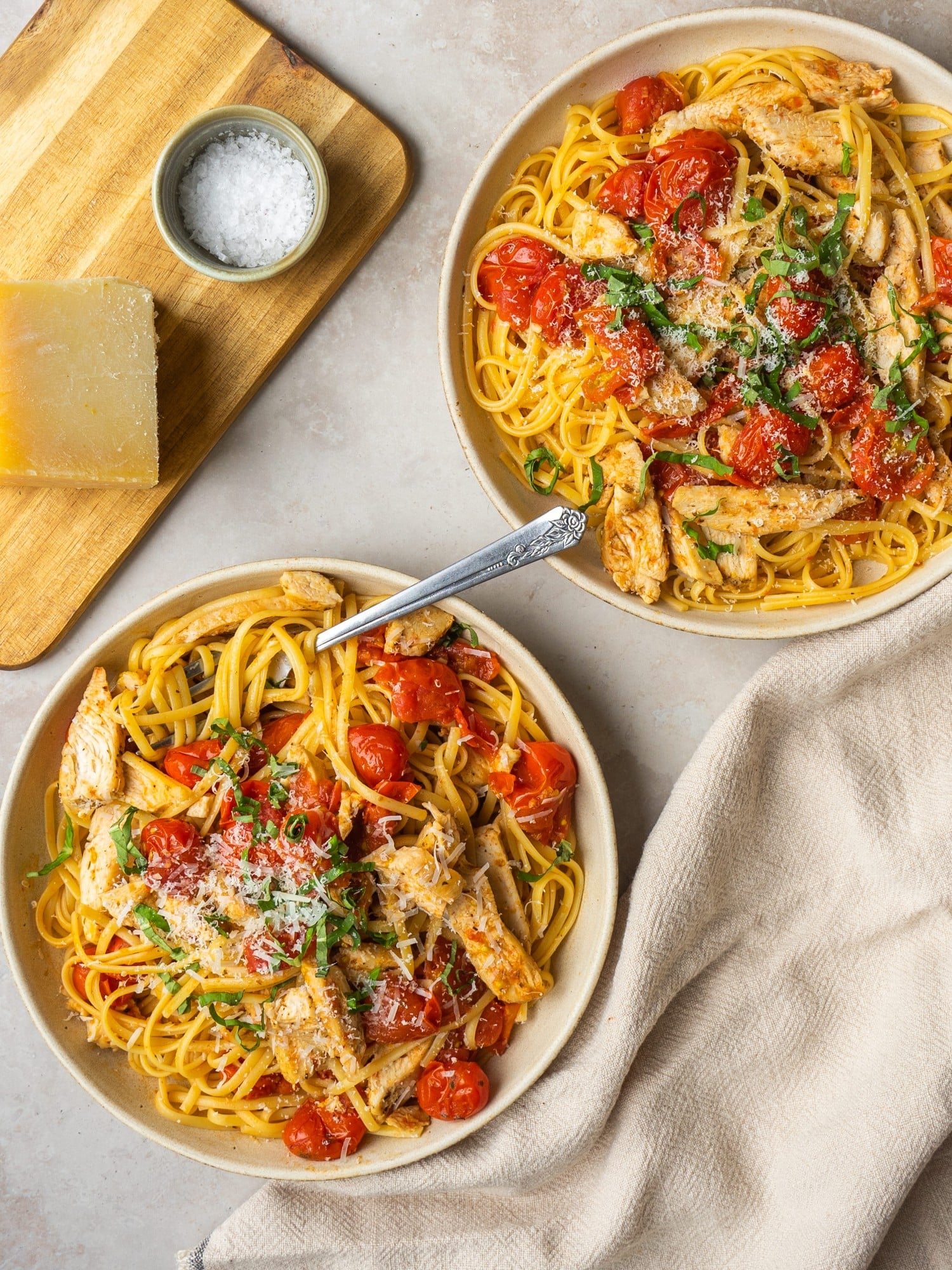 Herb-Roasted Chicken and Cherry Tomato Pasta