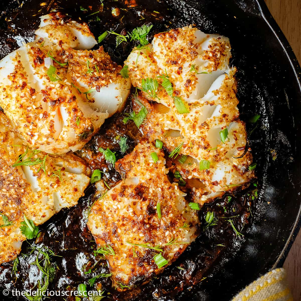 Pan-Seared Lake Fish with Dill Sauce
