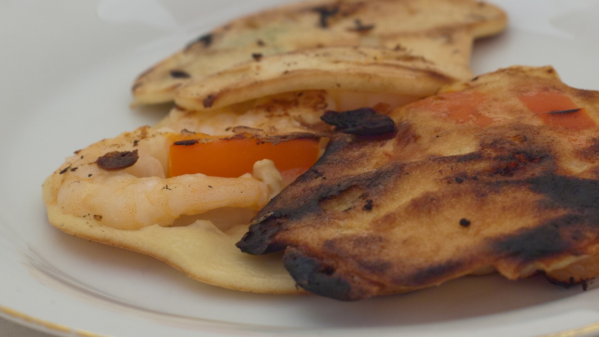 Shrimp and Scallion Pancakes with Ginger