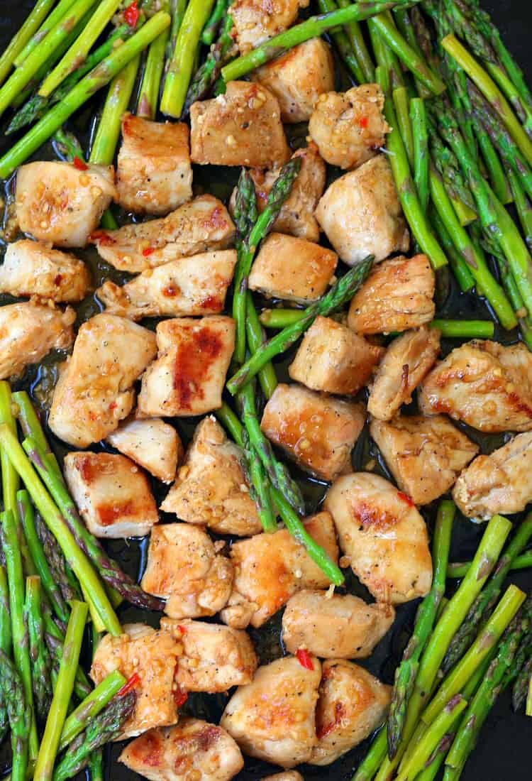 Sheet Pan Lemon-Garlic Chicken with Asparagus and New Potatoes