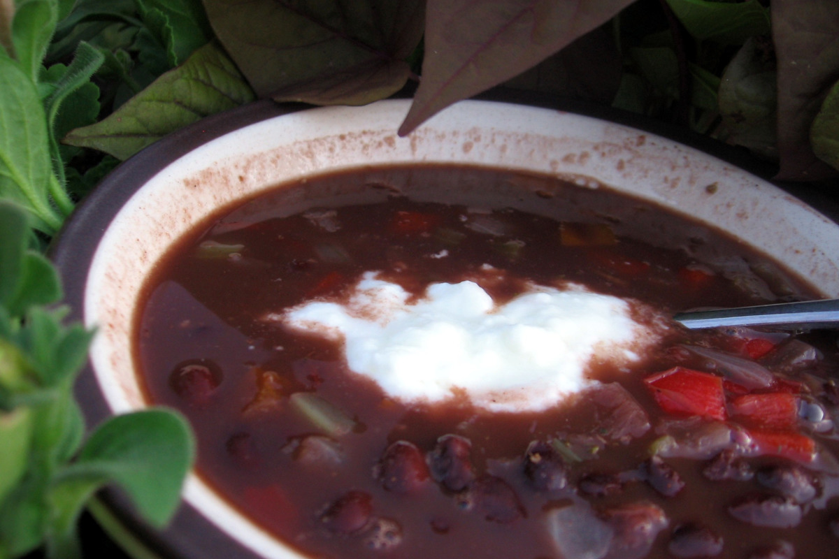 Puerto Rican-Style Black Bean Soup