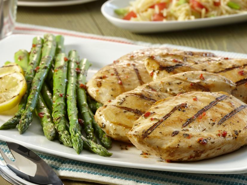 Herb-Infused Grilled Chicken Breast with Asparagus