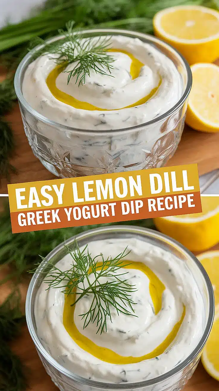 Lemon-Dill Greek Yogurt Dip with Fresh Veggies