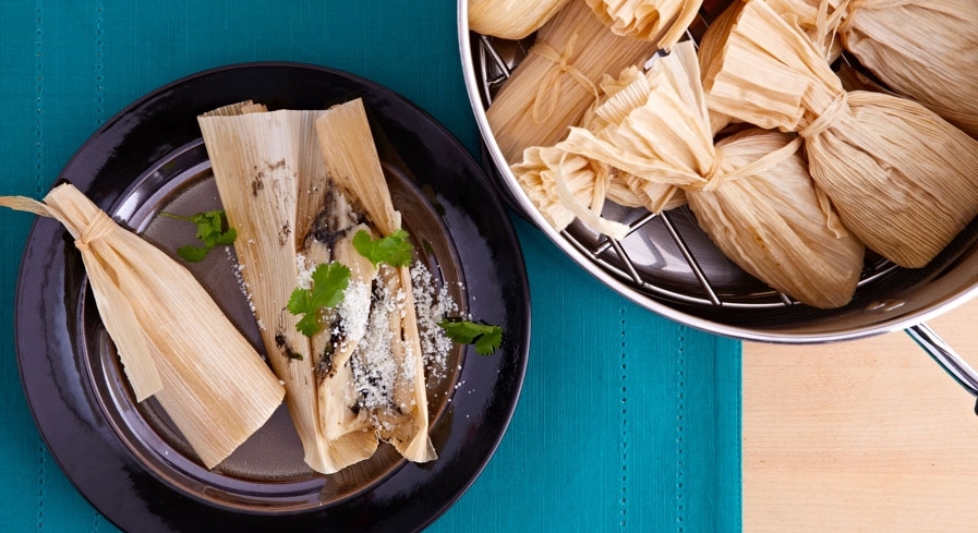 Huitlacoche Tamales with Cotija Cheese