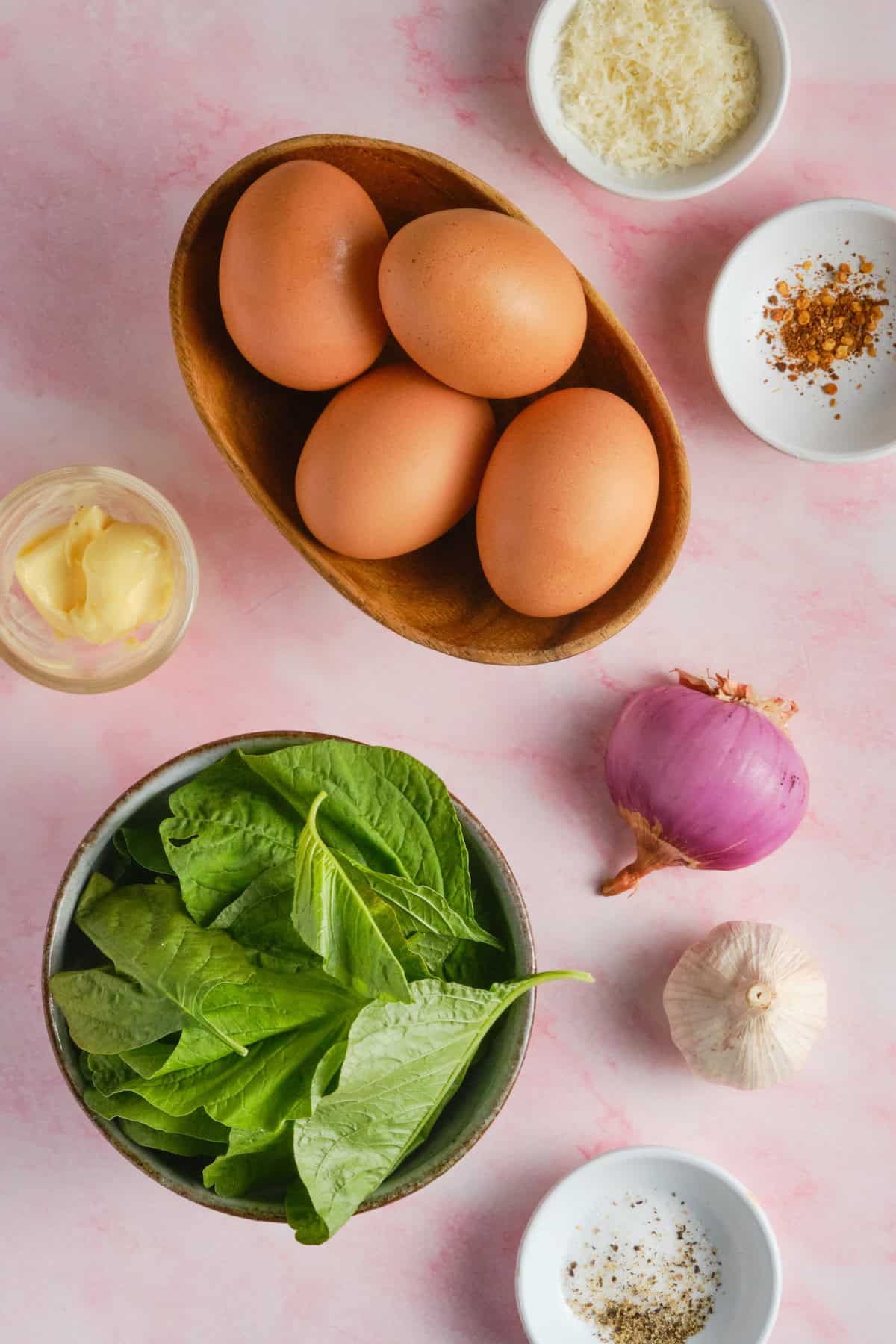 Sautéed Spinach with Scrambled Eggs