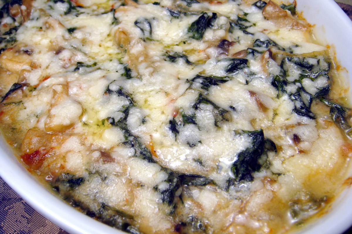 Spinach and Mushroom Chaffle