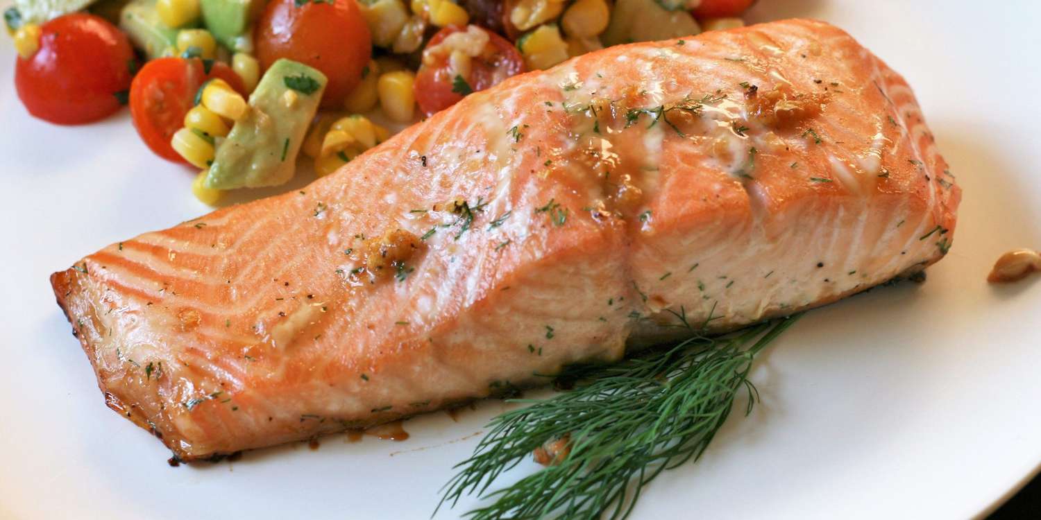 Maple-Glazed Salmon with Asparagus and Cherry Tomatoes