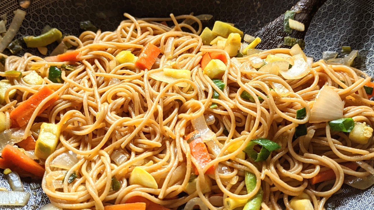 Stir-Fried Noodles with Hidden Veggie Integration