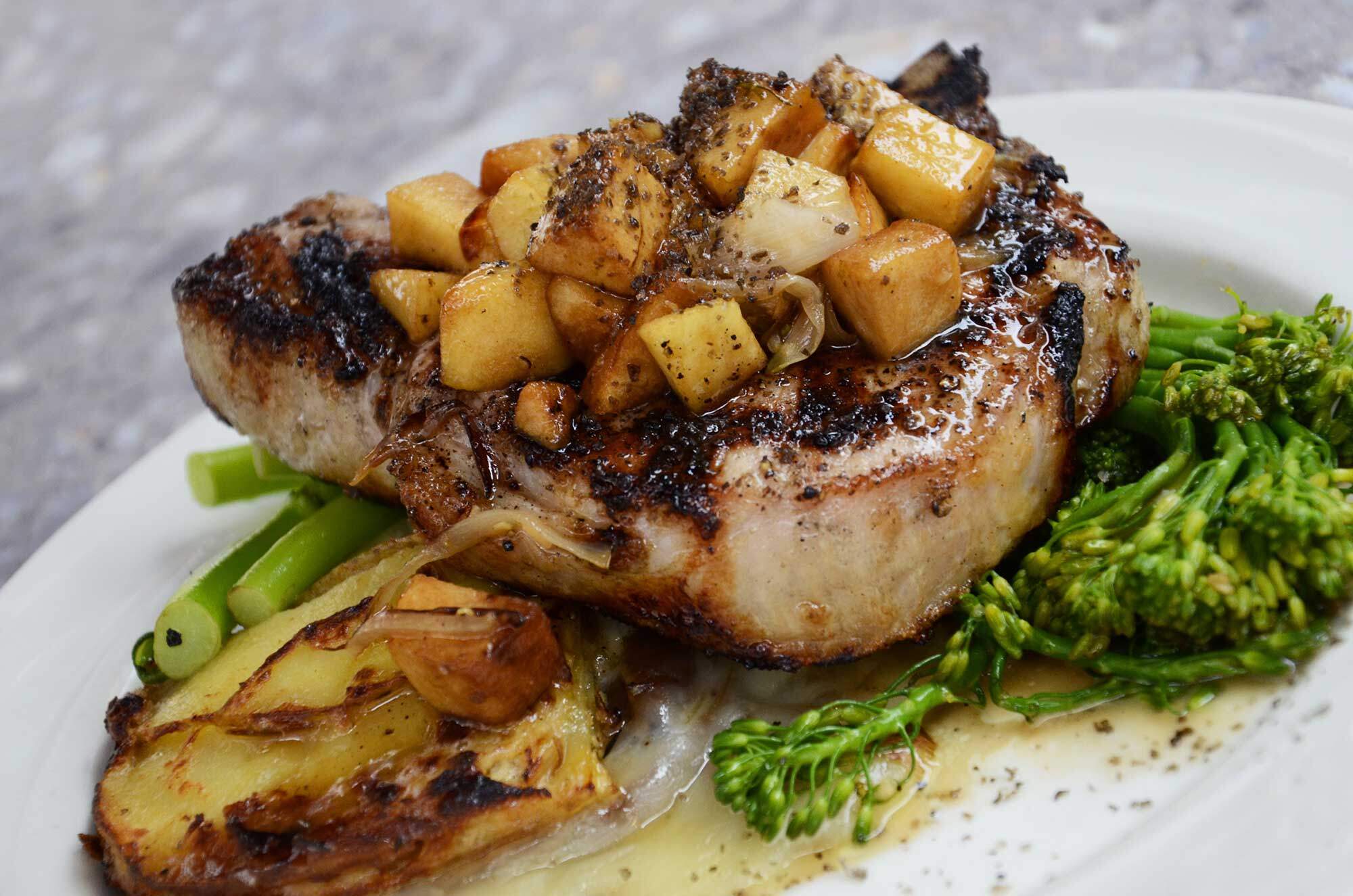 Maple-Baked Pork Chops with Apple Compote