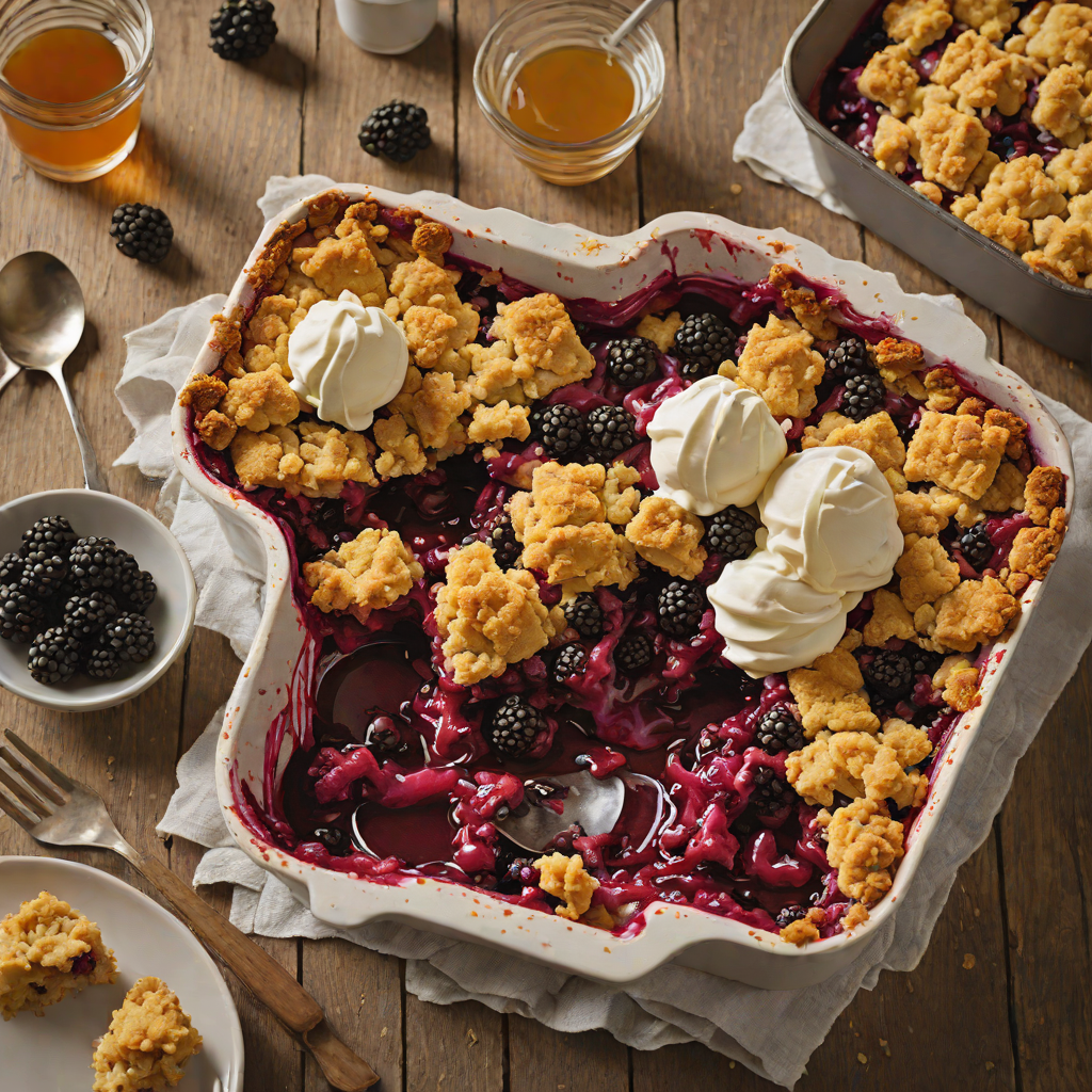 Blackberry-Bourbon Cobbler with Honey Crust