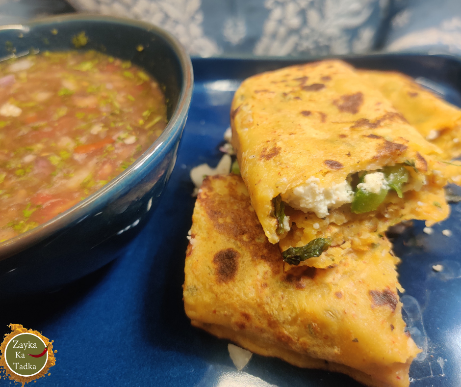Gram Flour Pancakes with Tamarind Chutney