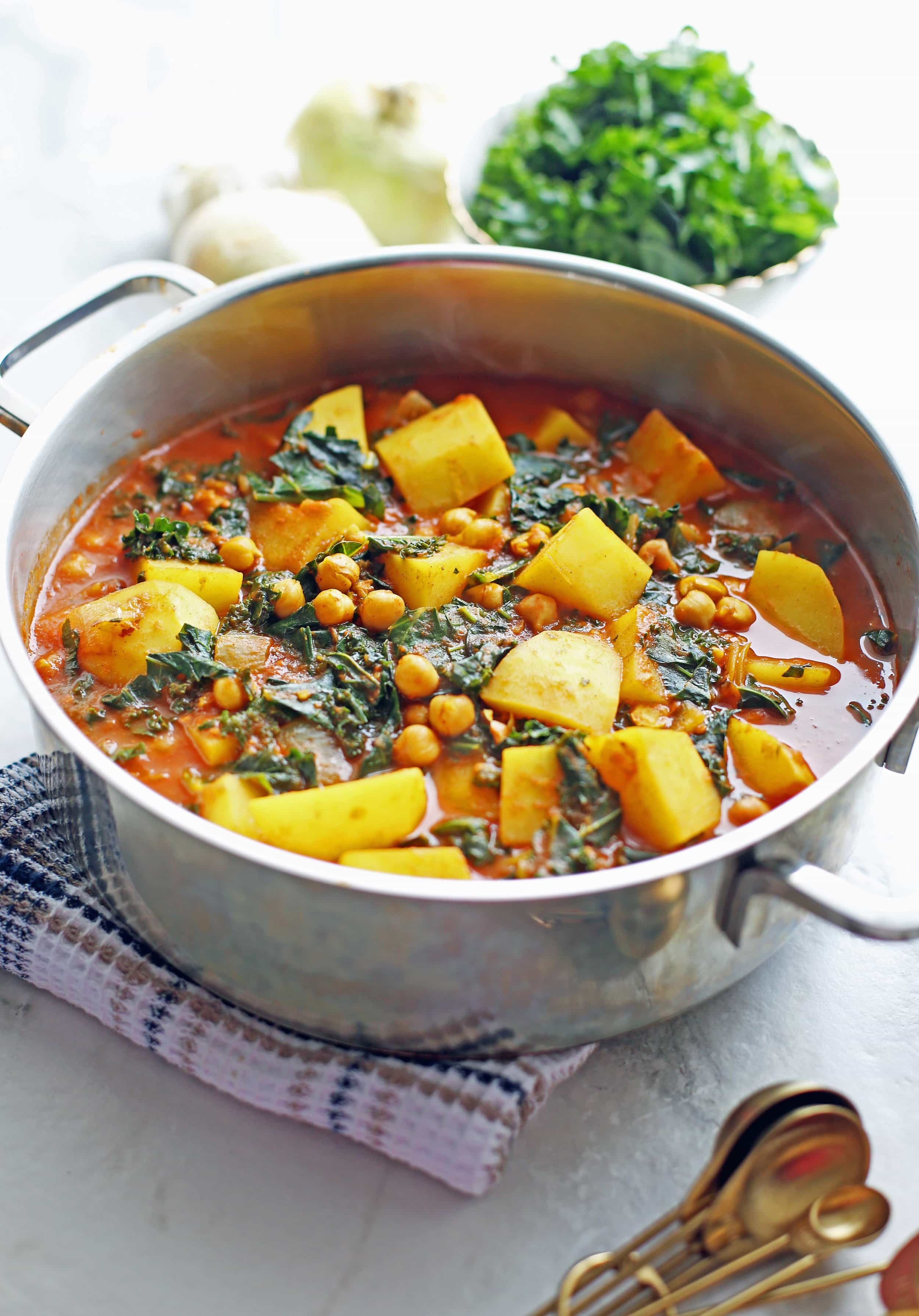 Cumin-Spiced Chickpea and Potato Dal
