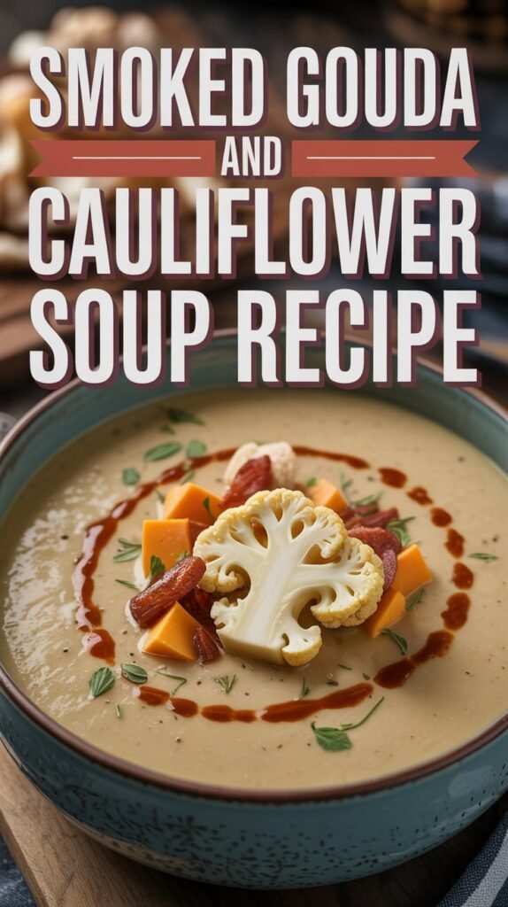 Smoky Gouda Cauliflower Soup with Chives