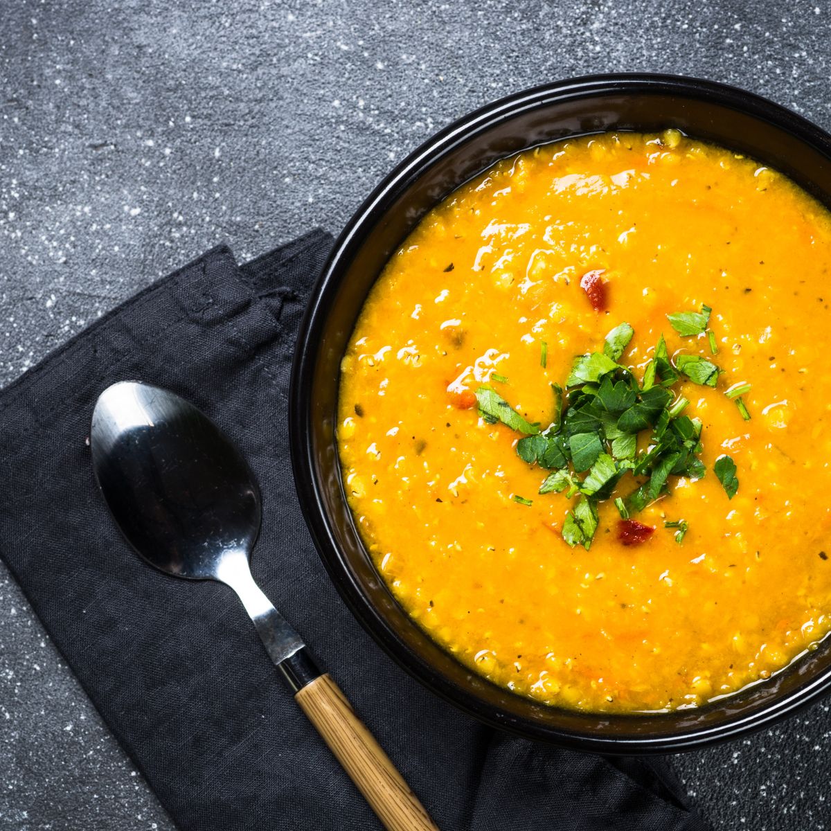 Coconut-Curry Lentil Soup with Ginger