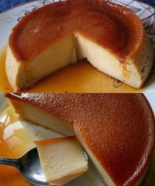 Flan with Banana Caramel