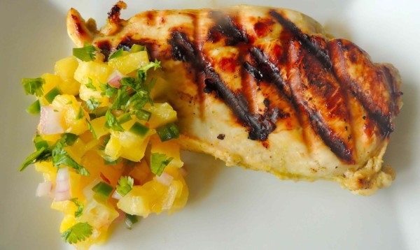 Pan-Seared Coconut Chicken with Pineapple Salsa