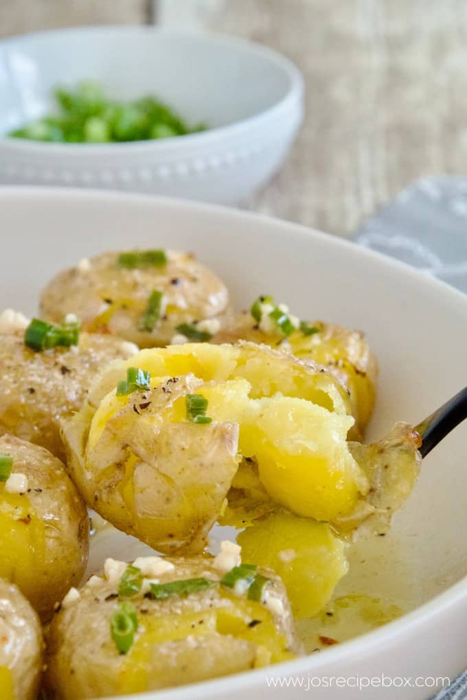 Herb-Butter Smashed Potatoes