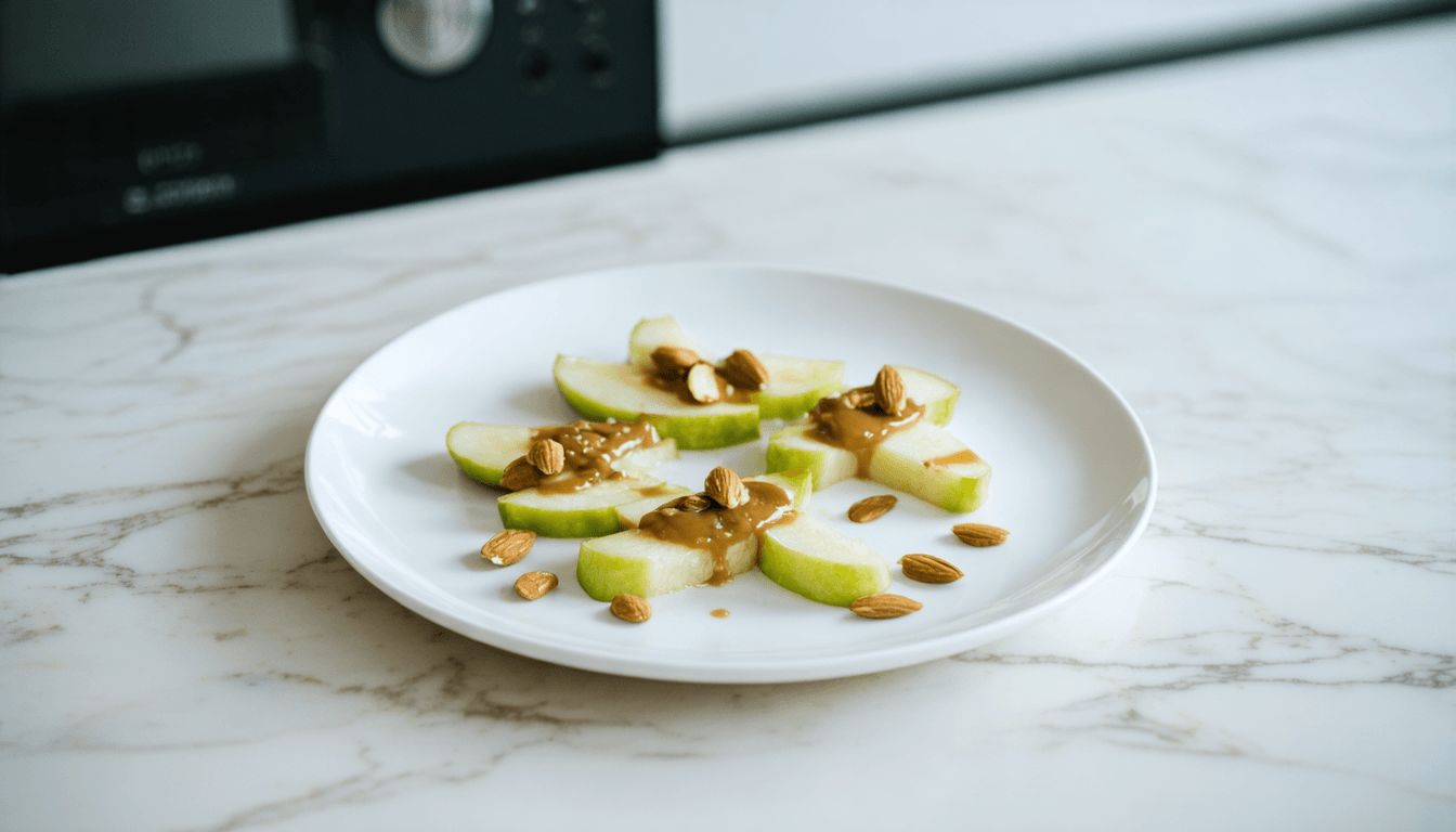 Cinnamon-Baked Apple Slices with Almond Butter
