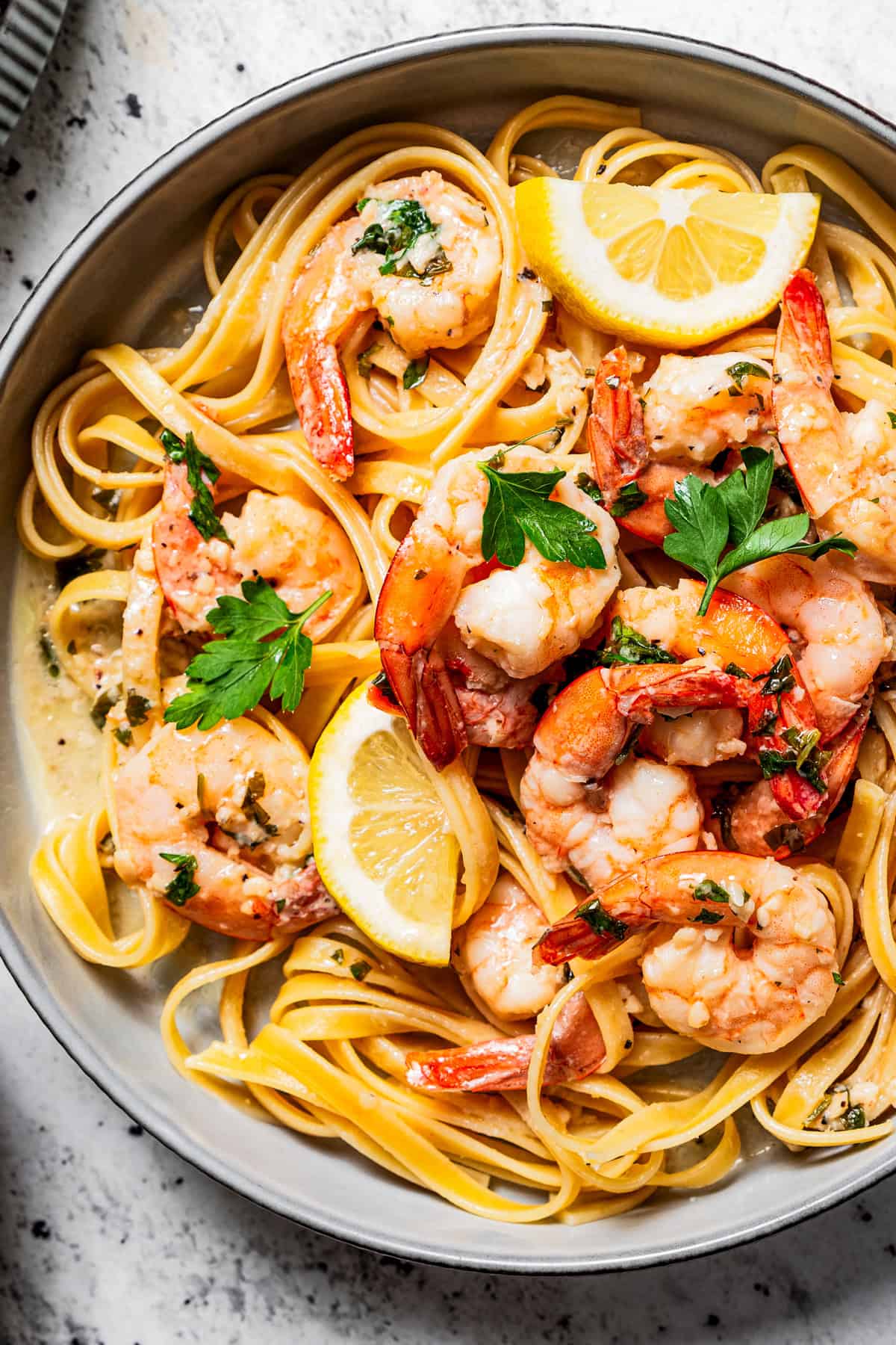 Sautéed Lemon-Garlic Shrimp with Fresh Parsley