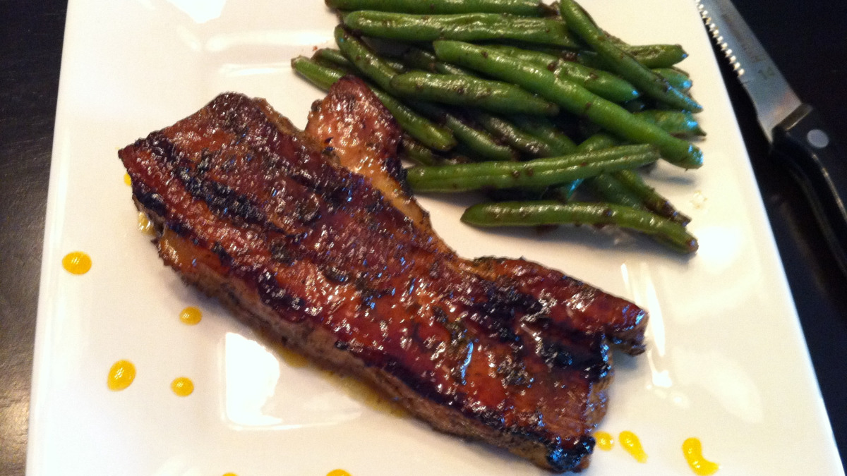 Crisp-Skinned Pork Belly with Citrus Glaze